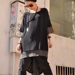 Aakasha drapey layered t-shirt